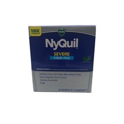 25032 - Nyquil Cold & Flu - 32 Pouches / 2 Caplets - BOX: 
