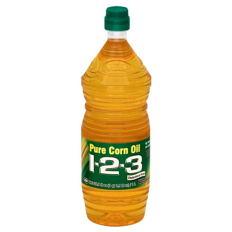 25134 - 1-2-3 Corn Oil - 33.8 fl. oz. (Case of 12) - BOX: 12 Units