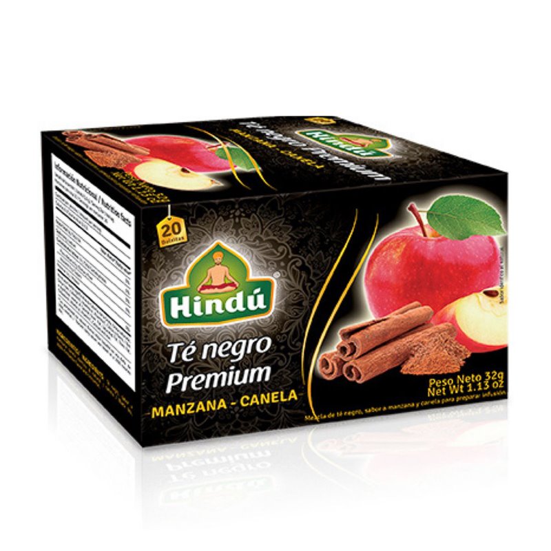 25268 - Hindu Tea Black Premium, Apple & Cinammon - 20ct - BOX: 12 Unit