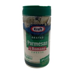 28321 - KR Parmesan & Romano Cheese Grated Can - 8oz (Case Of 12) - BOX: 12