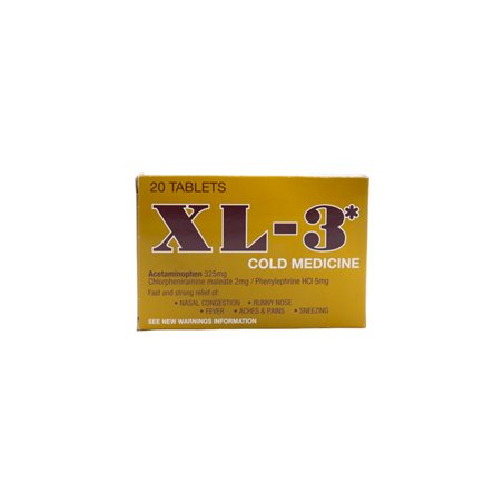 25347 - XL-3  forte Cold Medicine Tablets  10 Tabs - BOX: 24 Units
