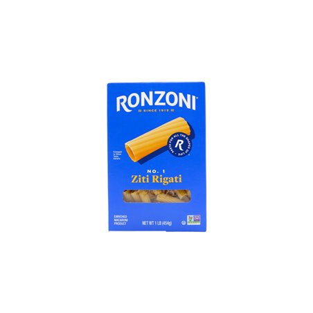 25484 - Ronzoni Ziti Rigate No .76 - 1 lb. (Case of 12) - BOX: 12 Units