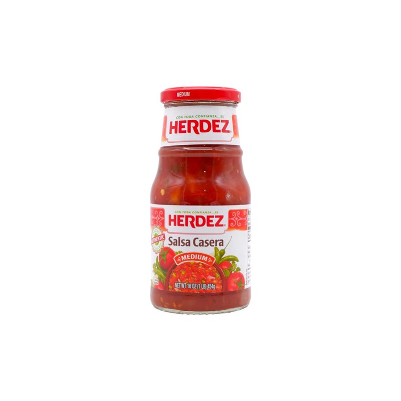 25491 - Herdez Salsa Casera Hot - 16 oz. (12 Pack) - BOX: 12 Units