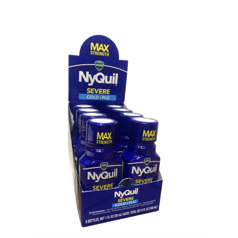 25536 - Nyquil Severe Cold & Flu - 1floz (Pack Of 8) 223 - BOX: 8