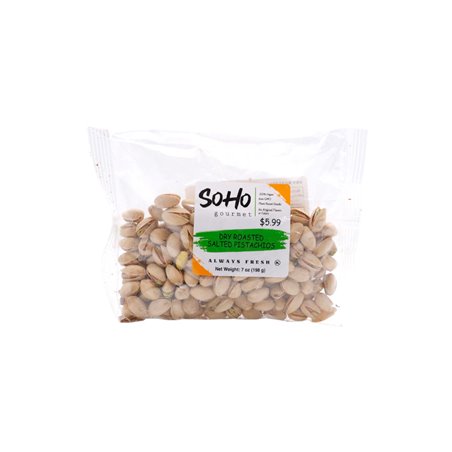 25603 - SoHo Dry Roasted Salted Pistachios - 7 oz. - BOX: 12