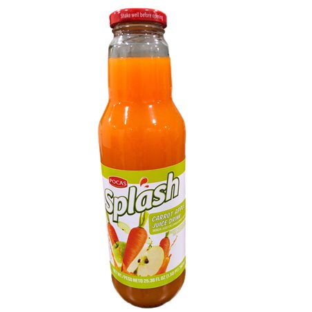 25648 - Pocas Splash Apple Carrot Juice ( Case of 8 ) -  25.4 oz - BOX: 8 Units