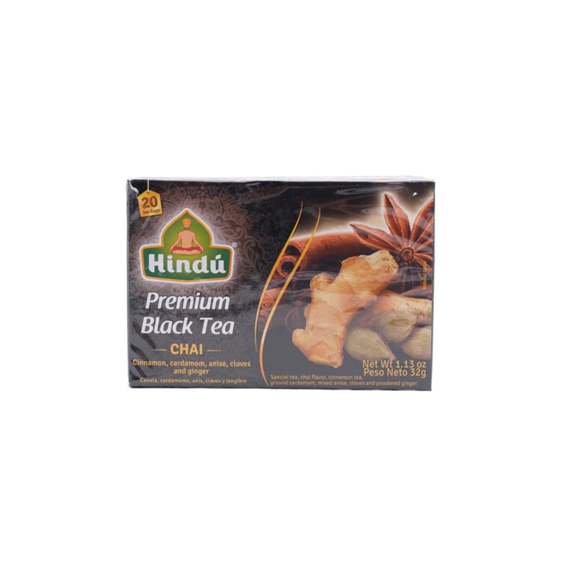 25668 - Hindu Tea Black Premium, Ginger & Cinammon - 20ct - BOX: 12 Unit