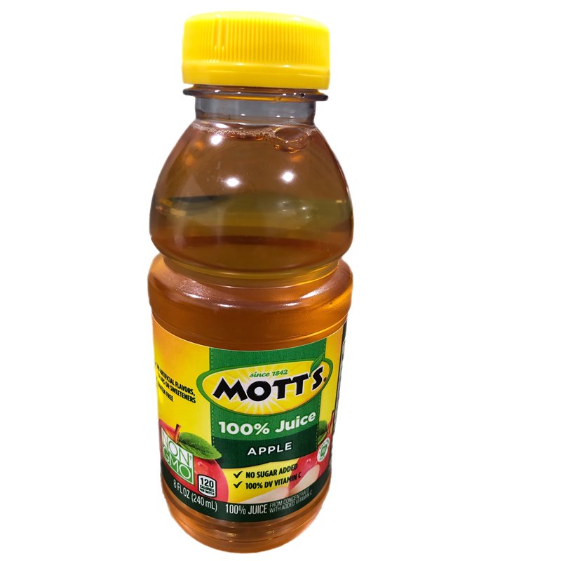 25837 - Mott's Apple Juice PET - 8 fl. oz. (4/6-24 Pack) - BOX: 