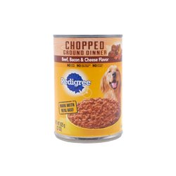 26161 - Pedigree Chopped Ground Dinner With Beef, Bacon & Cheese Flavor 22 oz. - (12 Cans) - BOX: 12