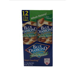 27258 - Blue Diamond Almonds Whole Natural 12/1.5 oz - BOX: 