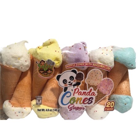 26784 - Safari Panda Cone Sugar 20ct - BOX: 30 Pkg