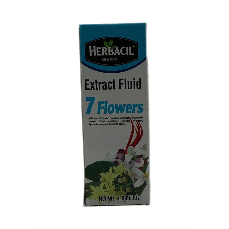 27106 - Herbacil Extracto Fluido 7 Flowers, 1.7 fl. oz - 12 Units - BOX: 12