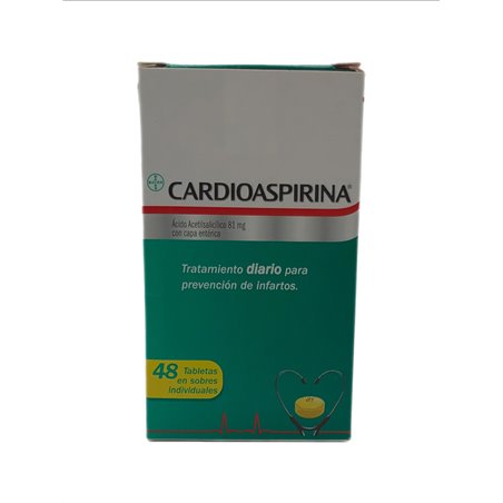 27142 - Cardio Aspirina  Displ 81mg 48ct - BOX: 