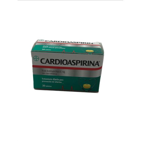 27143 - Cardio Aspirina  Frasco 81mg 30ct - BOX: 30ct