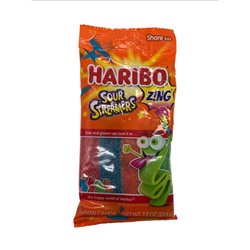 27221 - Haribo Sour Streamers Gummi candy 14/7.2oz - BOX: 14 Pkg