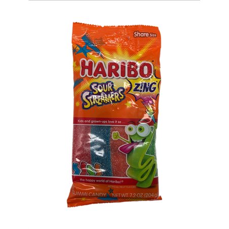 27221 - Haribo Sour Streamers Gummi candy 14/7.2oz - BOX: 14 Pkg