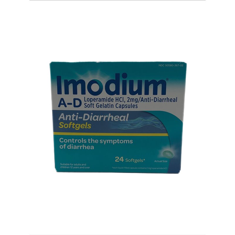 27363 - Imodium Anti-Diarrheal 24ct
Softgels - BOX: 