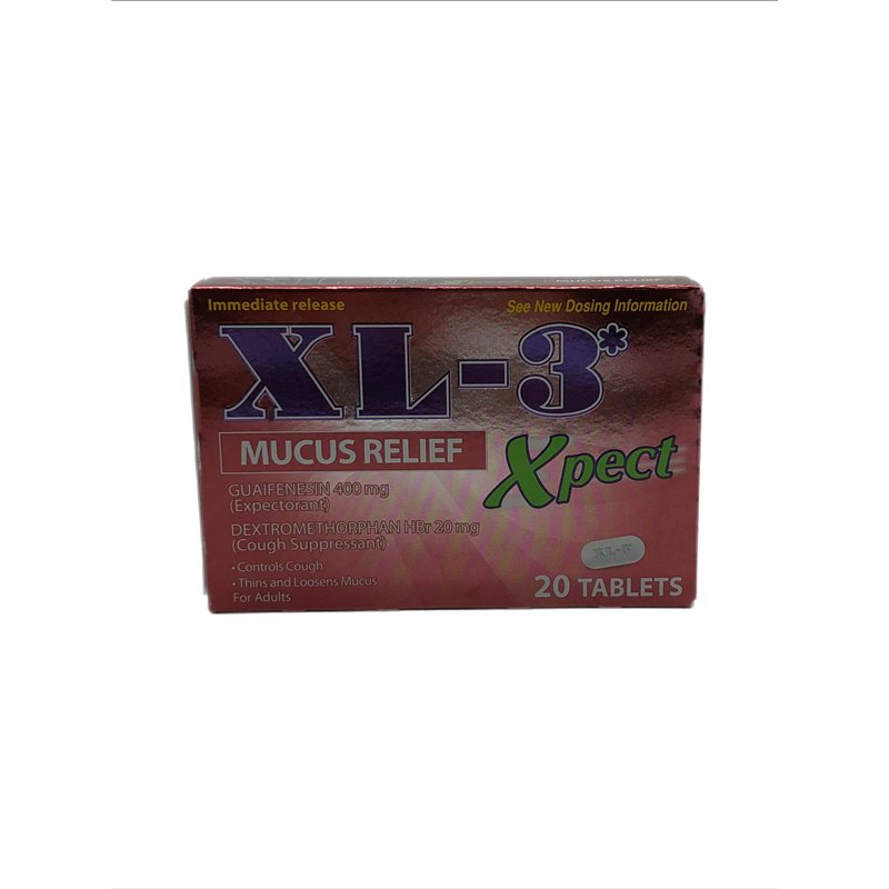 27368 - XL-3 Mucus Relief Xpect Tablets- 20 Tabs - BOX: 24 Units