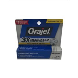 27382 - Orajel Maximum 3X Medicated For All Mouth Sores (Blue), Gel - 0.42 oz. - BOX: 