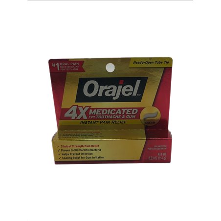 27383 - Orajel Maximum 4X Toothache & Gum Medicated, Cream - 0.33 oz. - BOX: 