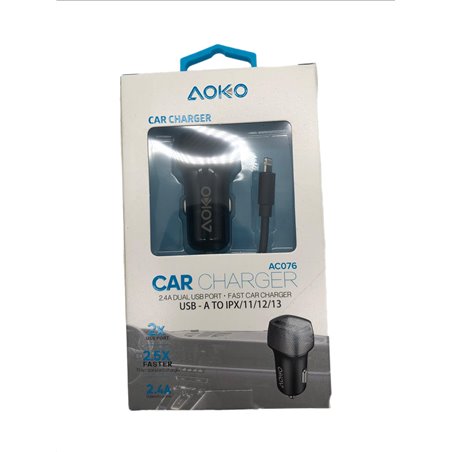 27445 - Aoko Car Charger Iphone 2.4A ( AC076 ) - BOX: 