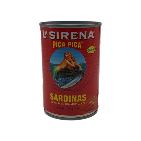 27493 - La Sirena Sardines Tall en Salsa de Tomate Picante - 15 oz /(425g). - BOX: 24 Units/Case