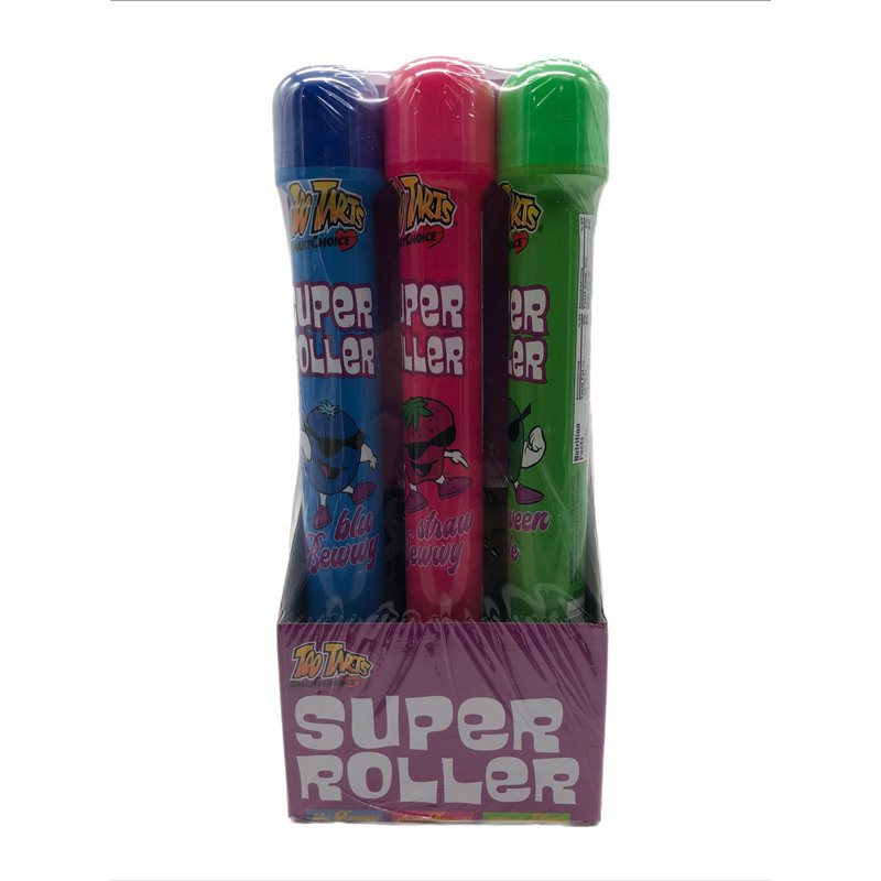 27600 - Too Tarts Super Roller (Blue Bewwy, Straw Bewwy, Green Apple) - 15ct - BOX: 8 Pkg/ 12 Pkg