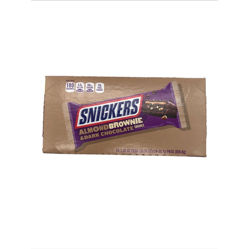 27780 - Snickers Almond Brownie & Dark Chocolate Squares - 24ct/30.24 oz - BOX: 12 Pkg