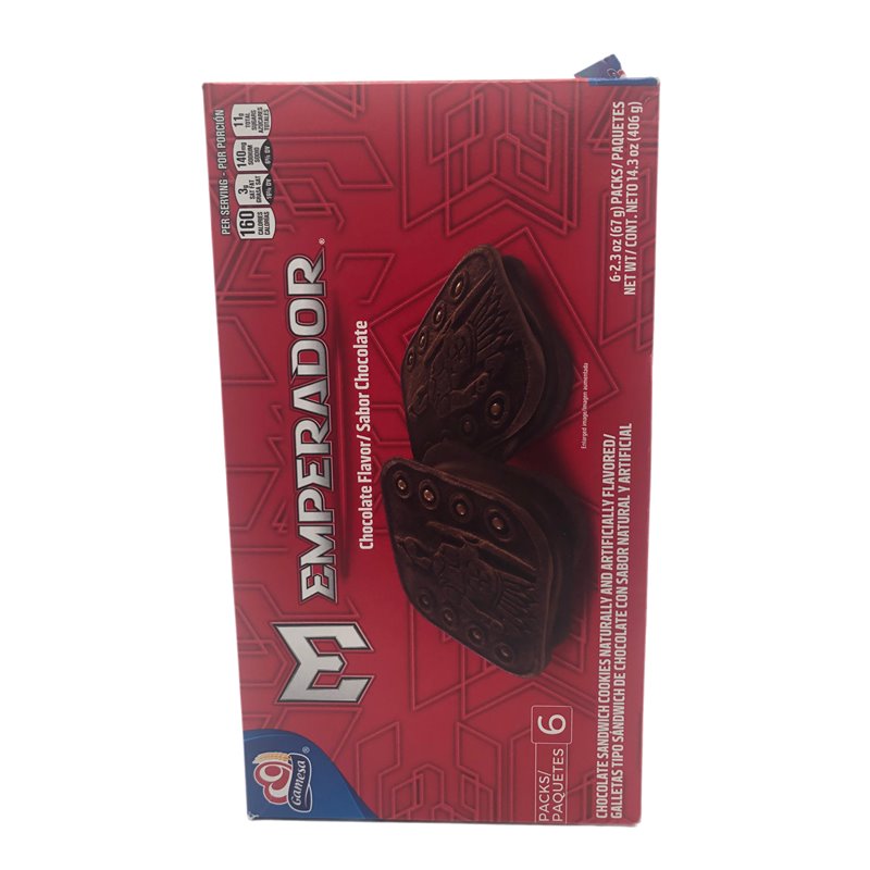 27829 - Gamesa Emperador Sandwich Cookies/ChocolateFlavor - 6/2.3 oz. - BOX: 12 Units
