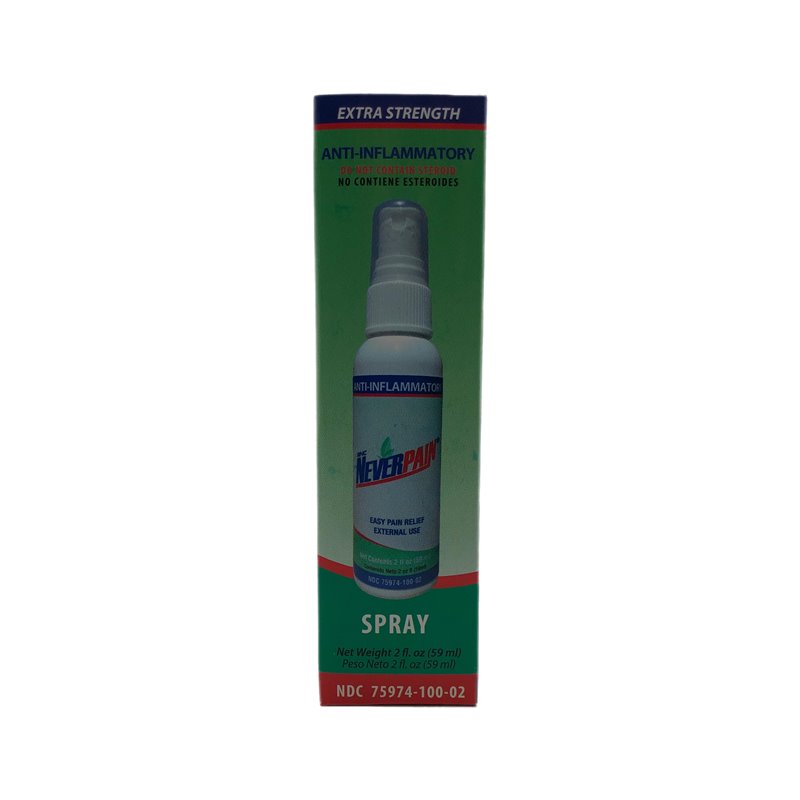 27952 - Never Pain Spray ( Anti - Infammatory ) 2 oz - BOX: 