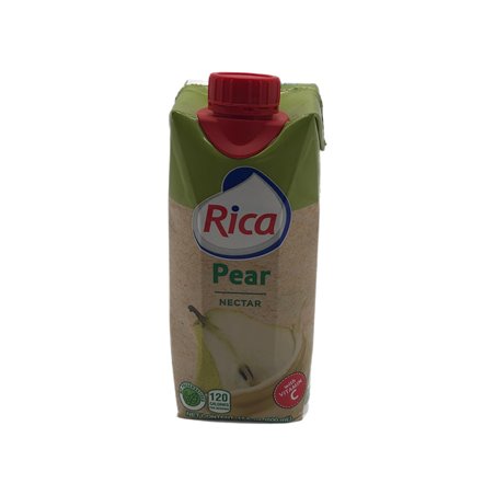 28008 - Rica Juice Pera Nectar - 17 fl. oz. 1/2 litro (Pack of 18) - BOX: 18 Units