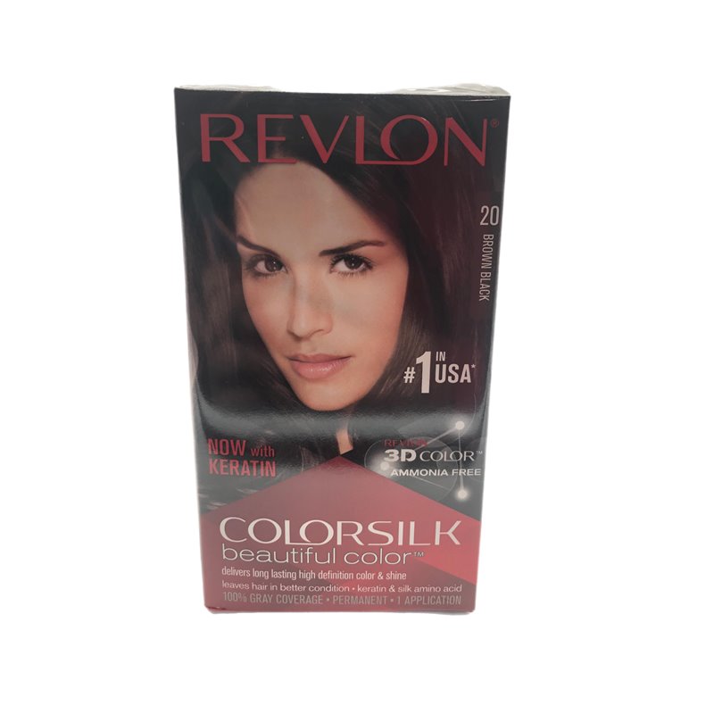 28053 - Revlon Colorsilk Hair Color  Brown Black , 20/2N - BOX: 12