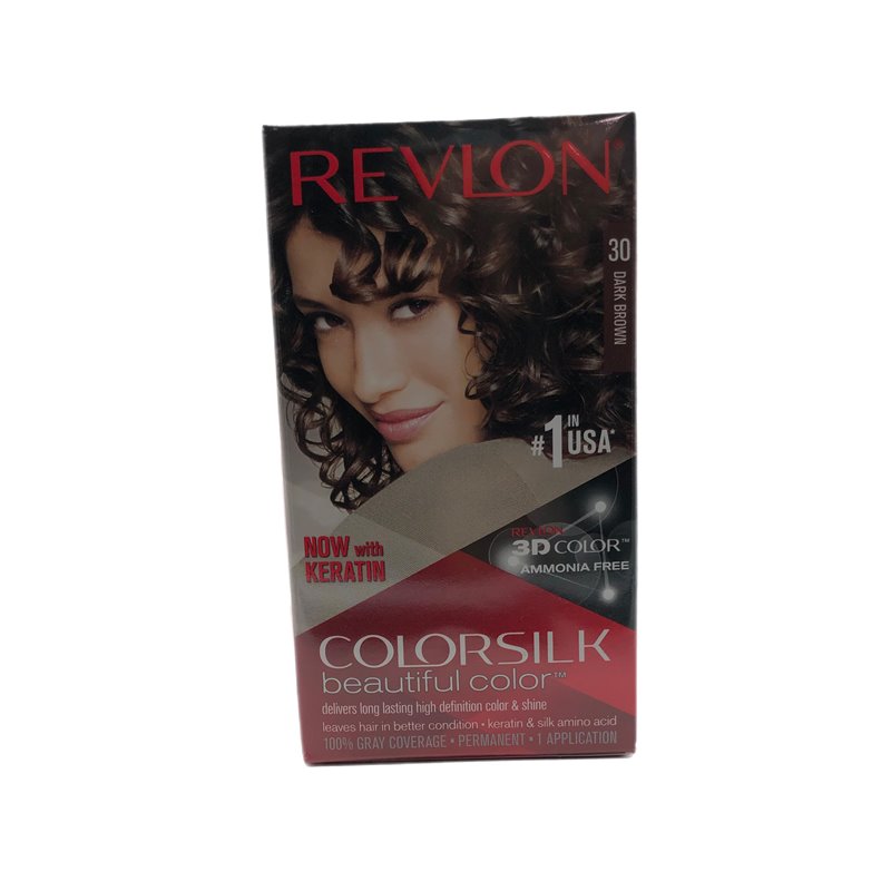 28055 - Revlon Colorsilk Hair Color  Dark Brown , 30/3N - BOX: 12