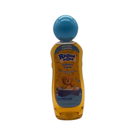 28136 - Ricitos de Oro Baby Body Wash & Shampoo Manzanilla Y Miel  - 12/13.5 fl. oz. ( 400ml ) - BOX: 24 Units