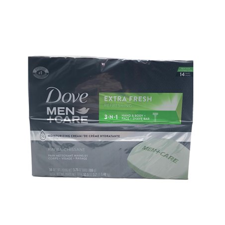 28236 - Dove Men +Care Soap Bar, Extra Fresh - 3.75 oz. ( 14 Pack ) - BOX: 14 Unit
