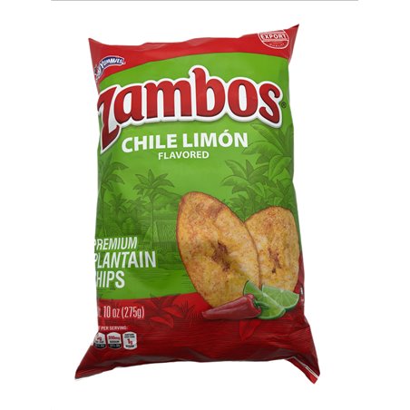 28574 - Zambos Chile Limon ( Picositos ) Plantain Chips 10 oz ( 275 g ) - BOX: 24 Units