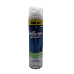 28370 - Gillette Series 3x Accion (Piel Sensible) Shaving Foam - 6/300ml - BOX: 6