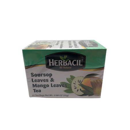 28378 - Herbacil Soursop Leaves (Te de Hojas De Guanababa)/Mango Leaves (Hojas De Mango) Tea 0.88 oz -  25 bag - BOX: 