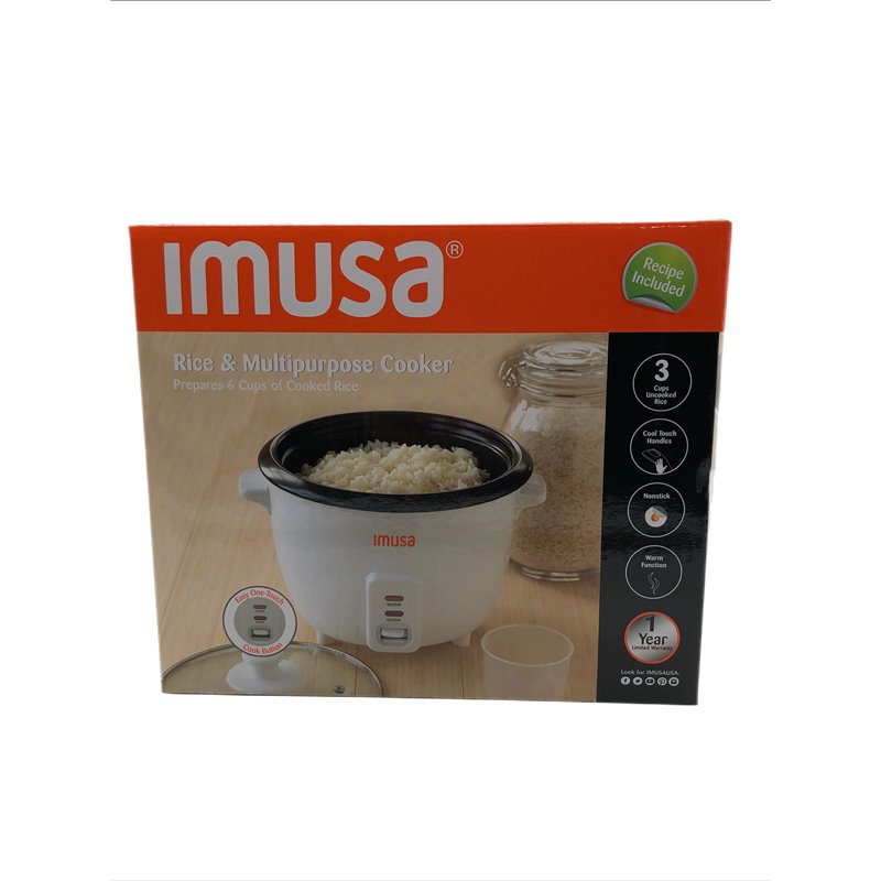 28625 - Imusa Electric Rice Cooker - 3 Cups - BOX: 