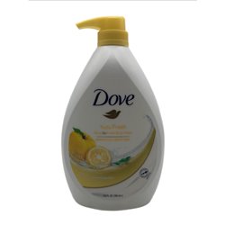 28656 - Dove Body Wash Yuzu (Lemon) Fresh With Pump - 12/33.8 fl. oz (1L) - BOX: 12 Units