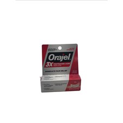 28758 - Orajel 3X Medicated Instant Pain Relief, Gel - 0.25 oz. - BOX: 