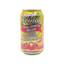 30030 - Del Frutal Banana/Strawberry Nectar  - 24/11.16 fl. oz. - BOX: 24 Units