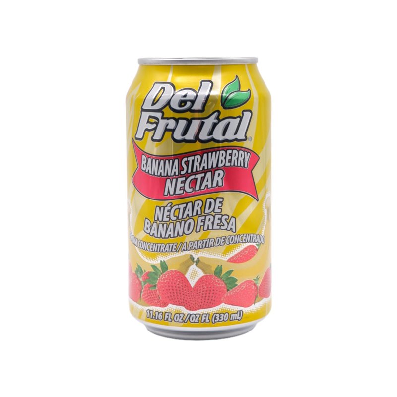 30030 - Del Frutal Banana/Strawberry Nectar  - 24/11.16 fl. oz. - BOX: 24 Units