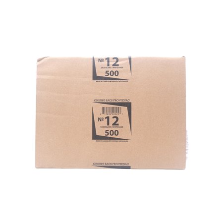 26913 - Paper Bags 12 White - 500ct - BOX: 8 Pkg