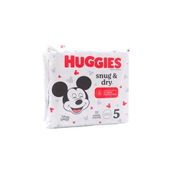 26926 - Huggies Baby Diapers Jumbo Snug & Dry -  Size 5. ( Case of 4/22's) - BOX: 4 Pkg