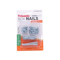 30101 - Trisonic Mix Nails 3/4", 1", 1.5", 2" (TS-HW6300-MX) - - BOX: 36 Pkg