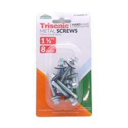 30102 - Trisonic Metal Screws 1 1/2" 8Pcs (TS-HW8808-1H) - BOX: 24 Pkg