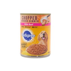 26082 - Pedigree Chopped Ground Dinner With Beef 13.2 oz. - (12 Cans) - BOX: 12