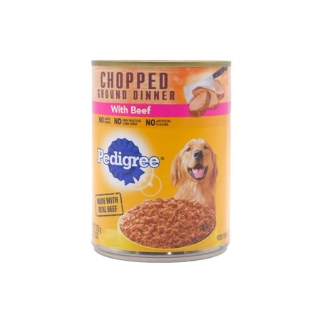 26082 - Pedigree Chopped Ground Dinner With Beef 13.2 oz. - (12 Cans) - BOX: 12