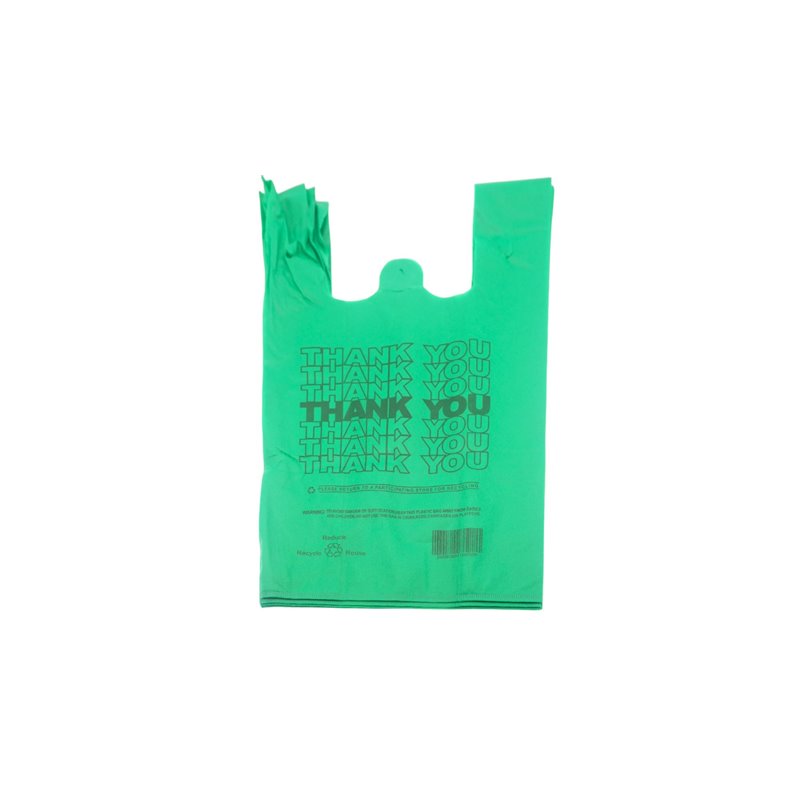 26644 - Non-Wove Vest Bag  14x8x15x200 Green - BOX: 200